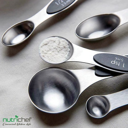 Nutrichef 6-Piece Magnetic Measuring Spoon Set NCMMS8